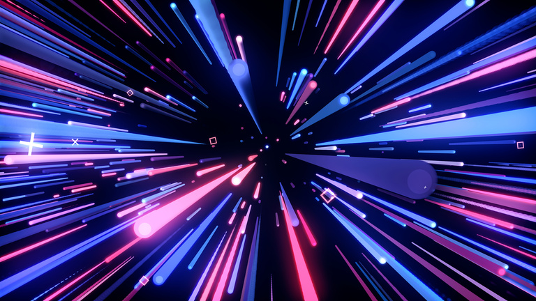 Pink-Blue Neon Animated VJ Background